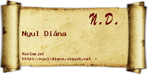 Nyul Diána névjegykártya